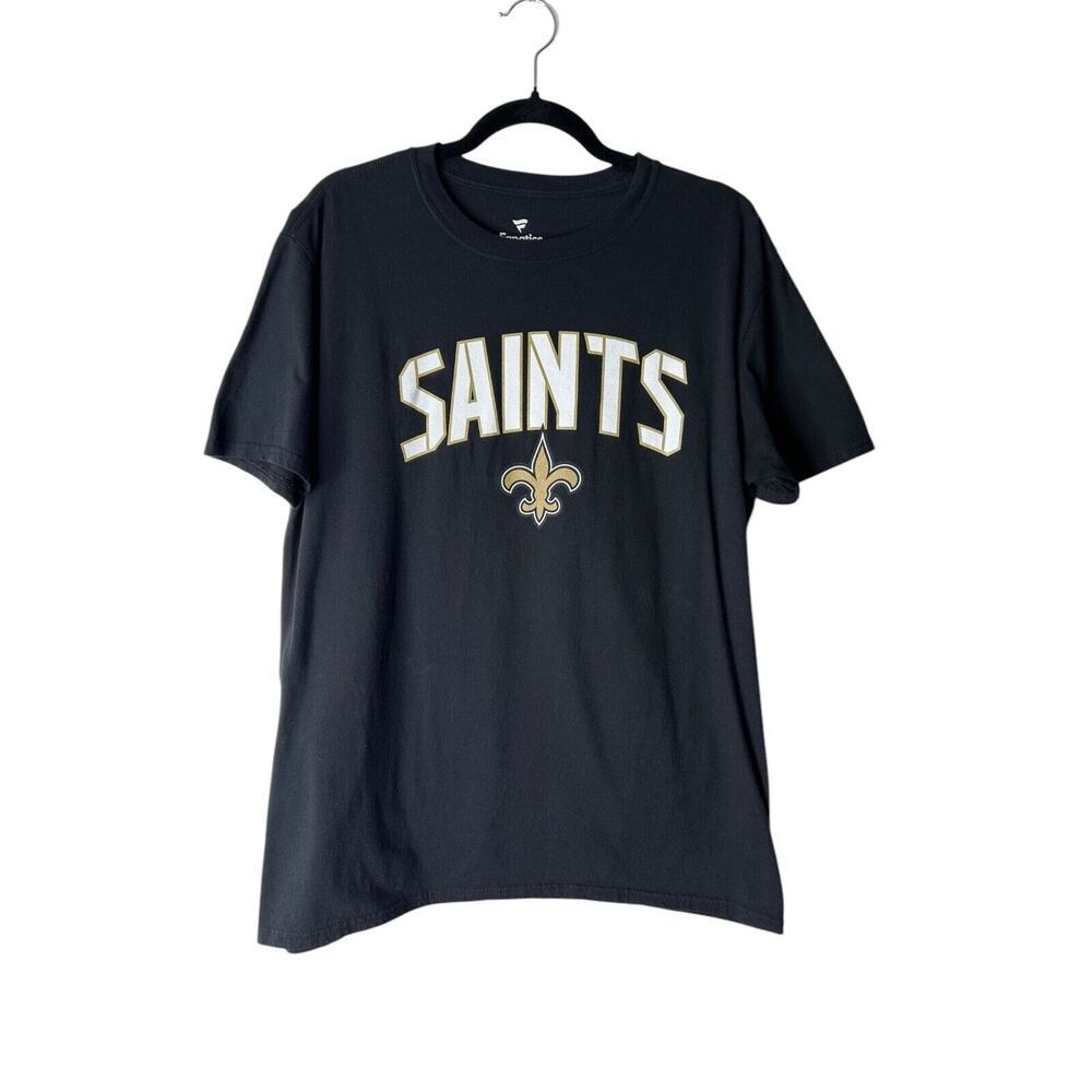 Fanatics New Orleans Saints NFL Football T-shirt Size L Black Short Sleeve Tee